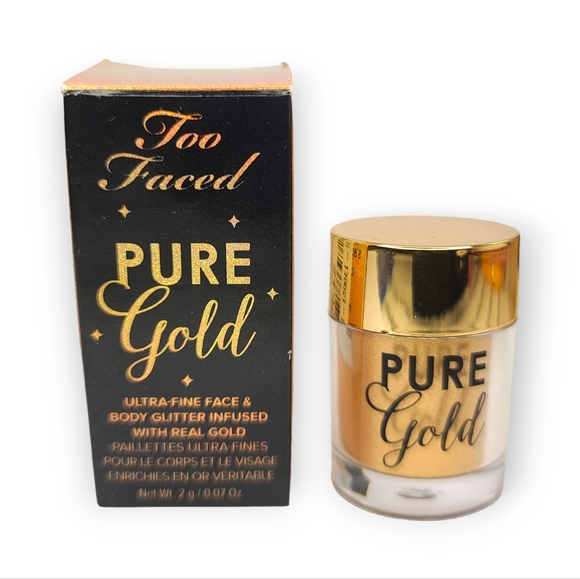 Too Faced Pure Gold Ultra Fine Face and Body Glitter Infused with Real Gold - Picture 2 of 13